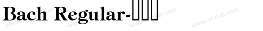 Bach Regular字体转换